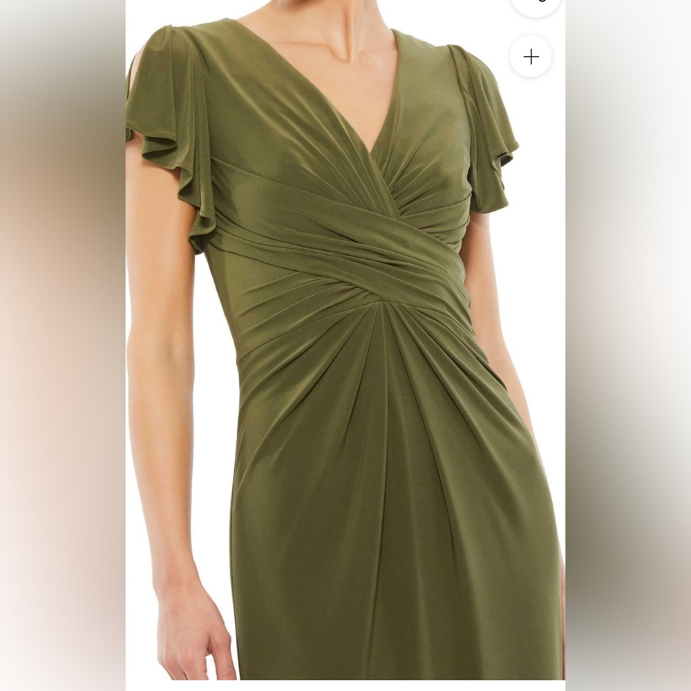 Ieena for MacDugall Jersey Semi-Formal Butterfly Sleeve A-line Midi Dress ZB6 - Picture 4 of 8